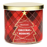 Christmas Scented Candle, Christmas Morning Scented Candle, 3 Wicks Large Candle Natural Soy Wax Candles, Red Xmas Tree Candles Gifts, 14Oz