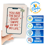 Funny Online Dating Valentines Day Card For Girlfriend Or Boyfriend - Funny Anniversary Card For Husband, Wife Or Couples Who Met Online - Long Distance I Love You Greeting Cards For Her, Him - Num 325
