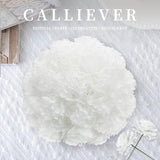 Artificial Carnation Flower, 50Pcs Silk Faux Flower Heads With Stem, For Diy Wreath, Wedding Decor, Handmade Flowers, Table Centerpieces, Home Decor, Baby Shower, Graduation Decor (50, White)