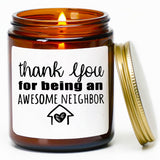 Best Neighbor Gift,Housewarming Gifts For Neighbors,New Home Candle For Neighbor,Rose & Sandalwood Scented Candles,7Oz