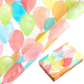 Birthday Wrapping Paper Roll - 17 Inches X 50 Feet - Colorful Balloons Design Birthday Gift Wrap Roll For Boys Girls Kids Women Birthdays, Holiday, Party, Baby Shower, Valentines, Wedding, Christmas