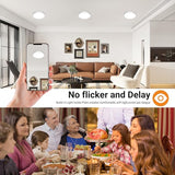 4 Pack 7 Inch LED Flush Mount Ceiling Lights 1500LM Adjustable White Fixtures