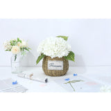 3Pcs 21 Inch White Hydrangea Artificial Flowers Fake Big Hydrangea Latex Faux Real Touch Hydrangea Flowers For Wedding Home Decor