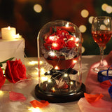 Valentines Day Gifts For Her,Birthday Gifts For Women,Beauty And The Beast Rose In Glass Dome With 2 Light Modes,Enchanted Rose Flower Roses Bouquets Valentines Gifts For Daughter Mom Wife Girlfriend