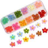 120Pcs Mini Artificial Flowers Micro Resin Flower With 5 Petals For Diy Handmade Mini House Miniature Landscape Mini Decoration?12 Colors Mixed?