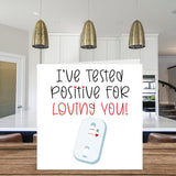 Funny Valentine'S Day Card For Him Her - Tested Positive For Loving You - Love Anniversary Card For Boyfriend Girlfriend Husband Wife Partner, 5.7 X 5.7 Inch Romantic Greeting Cards For Fiance Fiancee
