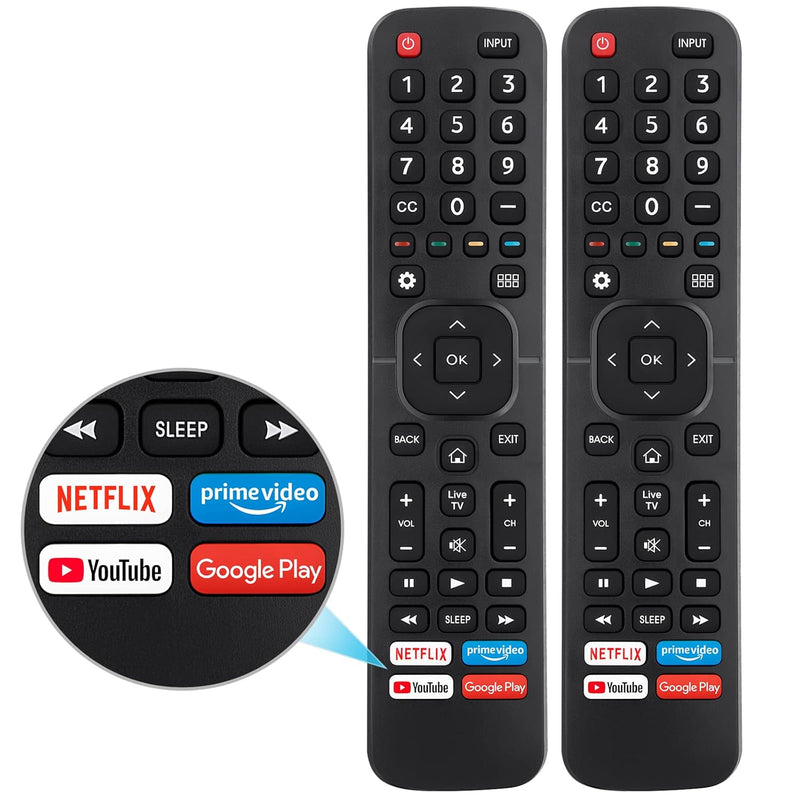 Pack Of 2 New Universal Remote For All Hisense Tv Remote, 2 Piece Replacement