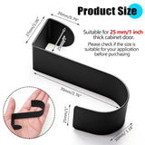 6 Pcs Over The Cabinet Door Hooks, Black Stainless Steel Hanger Hook Organizer Holder Back Door Hanger Single Hanging Hooks For Over The Door, Kitchen, Christmas, Wreath, Clothes