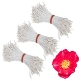 1080 Pack Double Heads Flower Stamen-1Mm Artificial Flower Stamen Pistil Matt Pearl Floral Stamen, Apply To Diy Cake Craft/Christmas Card/Wedding Home Decor(White)