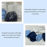 300 Pcs Artificial Rose Petals Separated Flower Petals Silk Petals Scatter Petals For Wedding Flower Table Anniversary Centerpieces Party Decoration (White, Light Blue, Navy)