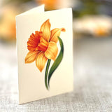 Pop Up Cards, English Daffodils, 12 Inch Life Sized Forever Flower Bouquet 3D Popup Greeting Card, Birthday Cards, Get Well Gifts, Blank Notecard & Envelope
