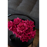 Real Touch Roses, Artificial Roses | 10Pcs Faux Mini Roses Bouquet,Real Touch Fuchsia Roses For Wedding Centerpiece, Home & Party Decor (Fuchsia)