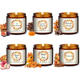 Christmas Scented Candles Gifts Set,Fall Candles Clearance 6Pack, Holiday Candles, Winter Candle For Warmer, Scent Of Berry, Apple, Fig, Cinnamon, Lemon,Pumpkin Spiced,Small Christmas Candle Scented
