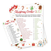 15 Christmas Cookie Quiz Game Cards- Holiday Party, Cookie Exchange, Office, Work, Church Group, Friends - Fun, Easy Activity For Women, Men, And Kids