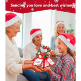 Merry Christmas 3D Pop Up Flower Bouquet Greeting Card – Holiday Card With Poinsettias, Gingerbread Man, Pinecones, Snowflakes – Boxed Design Christmas Card For Family, Friends, And Loved Ones, Includes Envelope & Blank Note Card