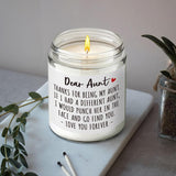 Lavender & Eucalyptus Scented Candle Gift For Auntie, Dear Aunt Thanks For Being My Aunt, Aunty Birthday Candles Gifts Ideas, Thanksgiving Christmas Wedding Mothers Day Candles For Auntie-11