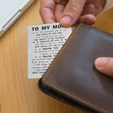 Love Mom Gifts From Daughter - Mom I Will Always Be Your Little Girl - Birthday Card For Mother, Engraved Wallet Card, Mothers Day, Christmas