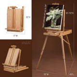 Oil Painting Set With French Easel, Paint Kit With Easel,7X100Ml/3.38Oz Paint, Paintbrushes,Canvas & Oil Painting Supplies For Adults &Artists