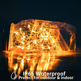 12 Pack Battery Operated Fairy Lights 7FT 20 LED Warm White Waterproof Silver Wire String Lights for Bedroom Wedding Party Decor