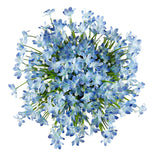 8 Bundles Artificial Daffodils Flowers, Fake Artificial Greenery Uv Resistant No Fade Faux Plastic Plants For Wedding Bridle Bouquet Indoor Outdoor Home Garden Kitchen Office Table Vase (Blue)
