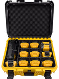 Battery Case For Dewalt Battery- Extra Large Hard Storage Box With Adjustable Dividers For Dewalt 12V/20V/60V Battery & Charger, Durable Protectivetool Battery Organizer For Dewalt (Case Only)