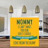 Fun Mothers Day Card For Mommy - First Cuddle - Happy Mother'S Day Cards For Mommy From Bump, Cute Mom Gifts, 5.7 X 5.7 Inch Special Greeting Cards For Mama Mom Mum Mummy