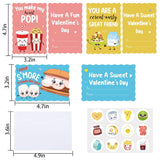 35 Pack Valentines Cards For Kids - Cute Kids Valentines Cards With Envelopes & Scratch And Sniff Stickers - Food Pun Valentine’S Day Card For Classroom Exchange School Activity