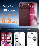 Burgundy MagSafe iPhone Pro Case Compatible with iPhone 18 Pro and iPhone 17 Pro