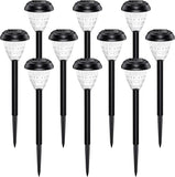 10 Pack Super Bright Solar Pathway Lights Waterproof Dusk to Dawn Garden Walkway Lights