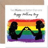 Cute Lgbt Mothers Day Card - Better Than One - Romantic Happy Mothers Day Card For Lgbtq Women, 5.7 Inch Sweet I Love You Anniversaries Greeting Cards