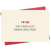 Valentines Day Card, Adult Funny Love Card, Rude Birthday Card For Boyfriend Husband