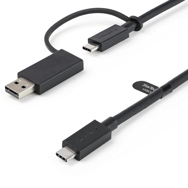 3Ft (1M) Usb-C Cable With Usb-A Adapter Dongle - Hybrid 2-In-1 Usb C Cable W/U