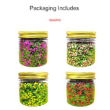 4 Pack Model Flower Grass Cashmere Powder Green Fake Flower Grass, Art Landscape, Diy Artificial Sand Table Micro Landscape Building