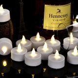 Battery Operated Tea Lights Candles: 24 Pack Realistic And Bright Flickering Holiday Gift Flameless Candles Led Electric Tea Candles For Seasonal & Festival Party Home Decoration (Warm White)