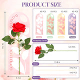 20 Sets Valentine Rose With Wrapping Cards, Artificial Flower With Handheld Fake Rose Wrapping Paper Floral Bags Bouquet Gift For Her Women Girlfriend Mother Wedding Diy Supplies