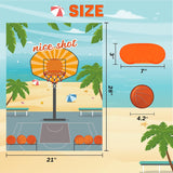 Basketball Party Games - Pin The Basketball On The Hoop Sports Themed Party Decorations Fun Games Supplies Supplies With 24Pcs Ball Stickers For Kids Boys