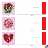 - 10 Boxed Valentine Note Cards With Envelopes - Loving, Heartfelt Assorted Greeting Cards For Valentine'S Day (4 X 5.12 Inch) - Blooming Love Mq5662Vdg-B1X10