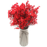 10 Pcs Babys Breath Artificial Flowers Real Touch Fake Red Flowers Silk Plants For Christmas Home Decor Indoor Floral Arrangement Table Centerpieces Halloween Decor (Red, 10)