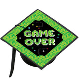 Big Dot of Happiness Game Over - Video Game Graduation Cap Decorations Kit - Grad Cap Cover