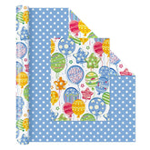Happy Birthday Balloon Wrapping Paper Roll - 1 Roll 17”X 33 Ft Blue Boy Birthday Gift Wrapping Paper For Baby Boy Shower Wrapping Paper Party Decorative Wrap Supply