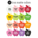 Apple Barrel, Fruity Fusion 16 Piece Paint Set, Perfect for DIY Arts and Crafts Projects