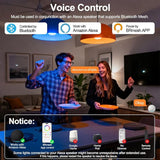 Globe Smart Light Bulbs 6 Pack E26 Bluetooth Mesh Vanity Bulbs RGB Color Changing 600LM App Controlled