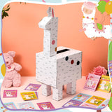 Cute Llama Valentine Boxes For Kids Diy Valentines Day Mailbox Kits With 32 Alpaca Valentine Cards For Boys Girls Toddlers School Class Classroom Gifts Exchange & Greeting Craft Party Favor