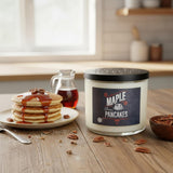 Maple Pecan Pancakes Candle ~ Glass 3 Wick Jar ~ Maple Butter Pecan Pancake Goodness! ~ All Natural Premium Soy Candle By (Large 3 Wick)