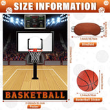 Pin The Basketball Game, Basketball Party Games For Birthday Activities, Pin On The Goalpost With 24 Pcs Stickers Large Poster Blindfold For Sports Theme Party Favors Decorations Supplies