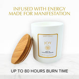 Joy Intention Candle – Manifest Joy, Happiness & Positivity – Coconut Soy Scented Candle For Emotional Wellness – Gift-Ready Luxury Candle