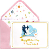 Happy Mother'S Day Cards For Mother To Be Mom To Be Pregnant Woman First Expecting New Mom Mothers Day Gifts Gift With Envelopes 2 Pcs Cloud Stork Layered Die Cut