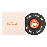 Funny Birthday Gift For Men And Women - For The Record Vinyl Birthday Card With Envelope | 30Th, 40Th, 50Th, 60Th, And 70Th Birthday Gifts For Her, Him, Sister, Best Friend