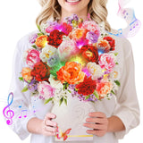 Mothers Day Card With Music And Light, Mothers Day Gifts For Mom, Women, Sister, Wife (Peony)