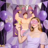 Bachelorette Party Games For Adults Women - Pin The Banana On The Hunk Bachelorette Game, Bridal Shower Games With 36 Stickers & 2 Blindfolds For Girls Night Wedding Engagement Party